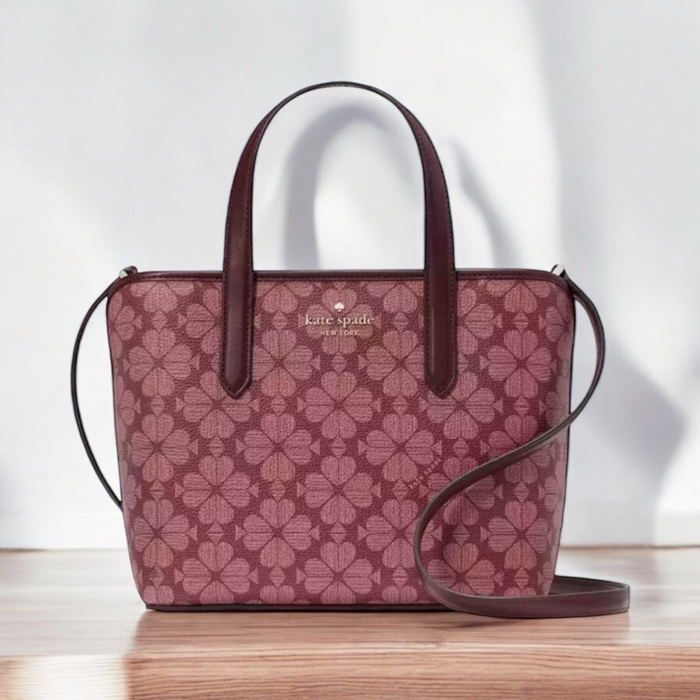 KATE SPADE FLOWER SMALL TOTE GRENACHE GOLD KH425